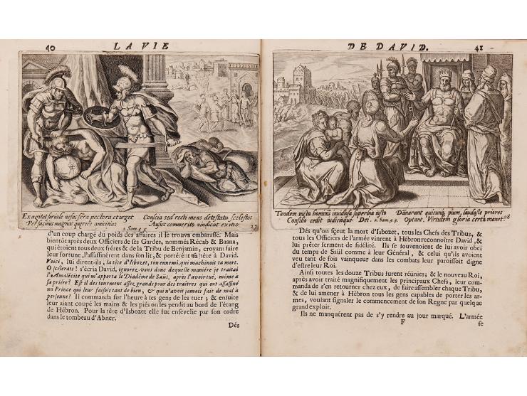 Histoire De La Vie De David [תולדות חיי דוד], מאת Abbe de Choisy [François Timoléon]. הוצאת Martin Durand, פריז, [ראשית המאה 