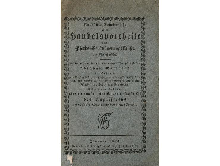 Enthüllte Geheimnisse aller Handelsvortheile und Pferde-Verschönerungskünste der Pferdehändler [סודות המסחר והטיפול בסוסי