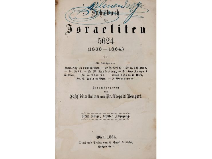 לוח משנת תרכד לפ"ק עם מנהגים מכל השנה / Kalender und Jahrbuch für Israeliten auf das Jahr 5624 (1863/64), בעריכת Joseph Wert