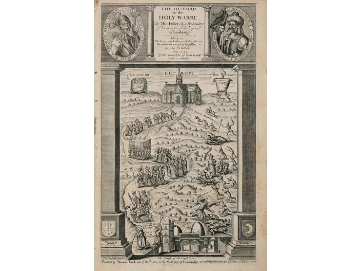 The Historie of the Holy Warre by Thomas Fuller. Printed by Thomas Buck, Cambridge University, Cambridge, 1639. English. A bo