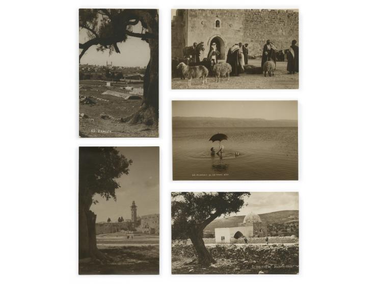 110 postcards with photos taken by the American Colony Photography Department and by the Matson Photo Service in Jerusalem. [
