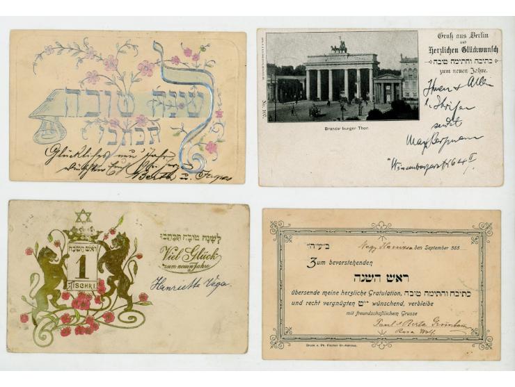 68 "Shanah Tovah" postcards and greeting cards. Different publishers and printing locations (Germany, Poland, USA, Palestine 