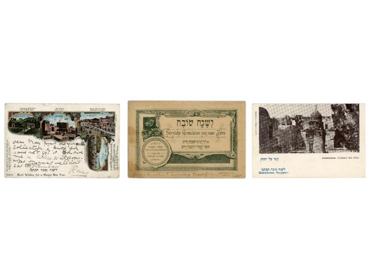 68 "Shanah Tovah" postcards and greeting cards. Different publishers and printing locations (Germany, Poland, USA, Palestine 