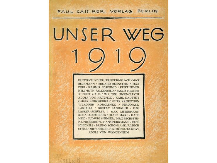 Unser Weg 1919. הוצאתPaul Cassirer , ברלין, [1918].
אנתולוגיה שנתית של הוצאת Paul Cassirer. שירים מאת אלזה לסקר-שילר, ואחרים;
