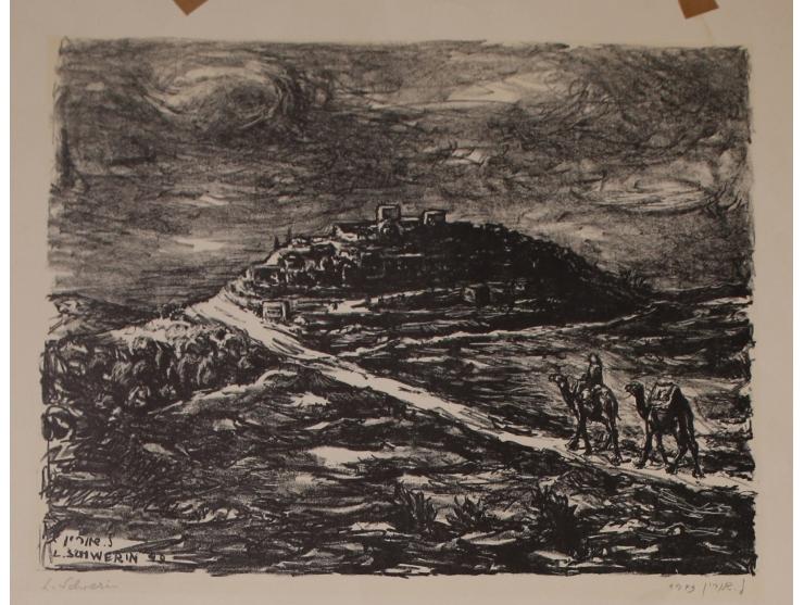 1. Views in Israel / 1950 / lithograph / 33X48 cm / signed and dated in the plate
 2. Views in Israel / 1945 / lithograph / 3