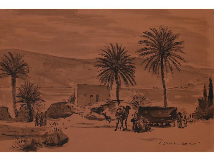 1. Views in Israel / 1950 / lithograph / 33X48 cm / signed and dated in the plate
 2. Views in Israel / 1945 / lithograph / 3