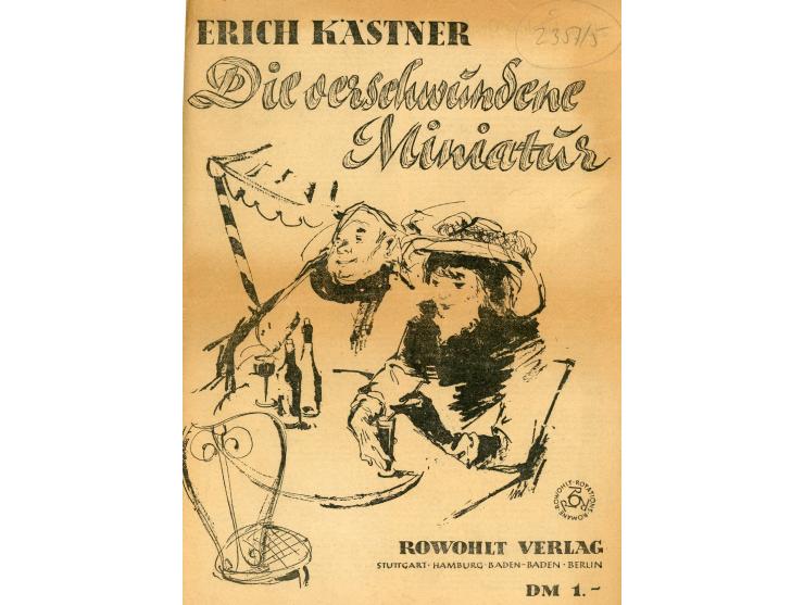 "The Vanished Miniature" Erich Kastner. Stuttgart-Hamburg-Baden-Baden-Berlin: Rowohlt, 1949.
 The novel "The V