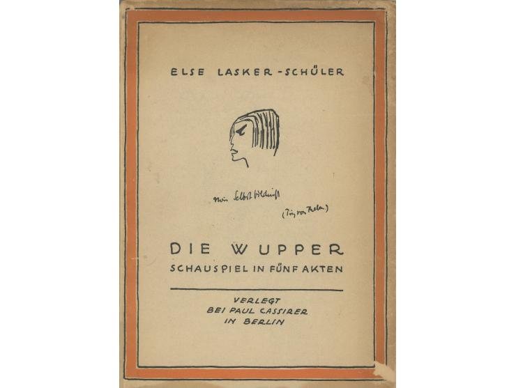 Die Wupper, Schauspiel in F&uuml;nf Akten, Else Lasker-Schuler. הוצאת Paul Cassirer, ברלין, 1919.