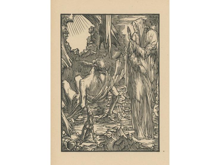 Das Buch Esther und das Buch Hiob, Munich, 1918.
 With eight woodcuts by Bruno Goldschmitt. Numbered copy, 67/75.
 10, [1] pp