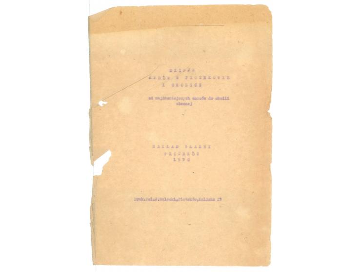 Dzieje Żyd&oacute;w w Piotrkowie i okolicy od najdawniejszych czas&oacute;w do chwili obecnej [history of the Jews of Piotrko