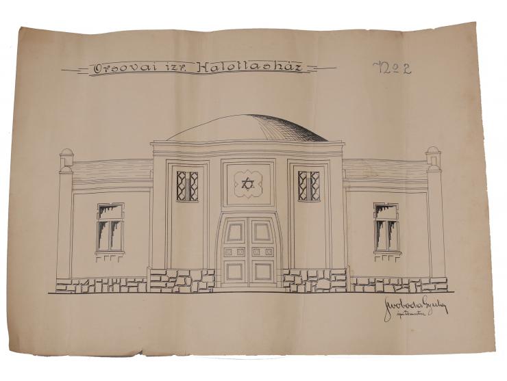 Orsovai izr. Halottas haz. Architect's plans for a Jewish funeral home, Orsovai, Hungary (present day Romania) [early 20th ce
