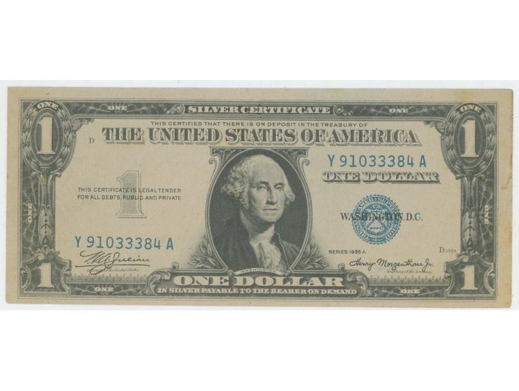"anti-Semitic 1-dollar bill, France, [ca. 1944]. French. Anti-Semitic mock 1-dollar bill, from approx. 1944, France. Inner si