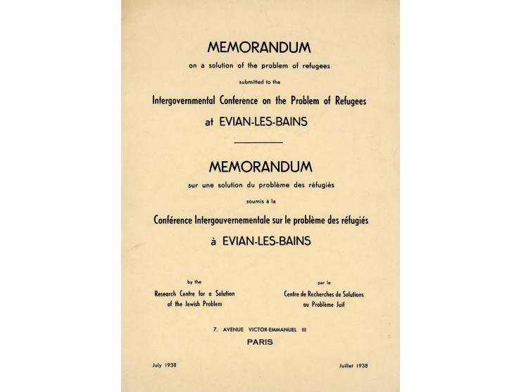 4 brochures about Jewish refugees from Germany and the situation in countries occupied by Germany, during World War II and a 