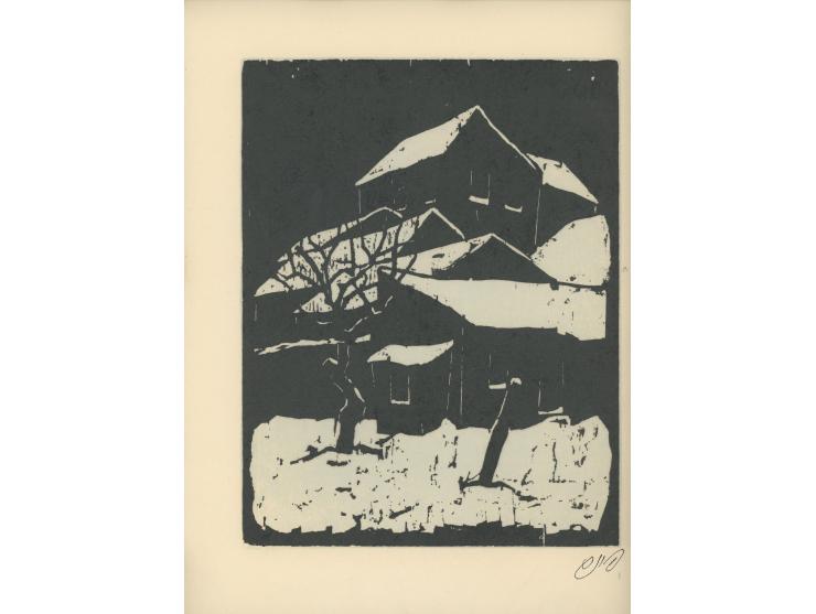 Landscapes woodcuts, יעקב פינס. הוצאת דביר, תל-אביב, 1955. אנגלית.
 פורטפוליו ובו שמונה חיתוכי עץ מאת יעקב פינס המתארים נופים
