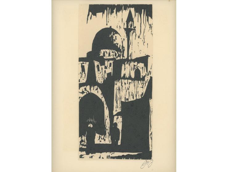Landscapes woodcuts, יעקב פינס. הוצאת דביר, תל-אביב, 1955. אנגלית.
 פורטפוליו ובו שמונה חיתוכי עץ מאת יעקב פינס המתארים נופים