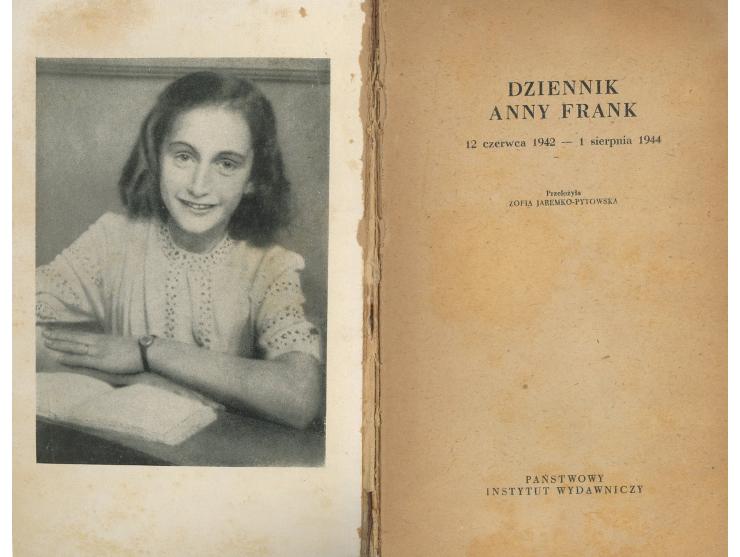 Dziennik Anny Frank, 12 czerwca 1942-1 sierpnia 1944. תרגום: Zofia Jaremko-Pytowska. הוצאת Panstwowy Instytut Wydawniczy, ורש
