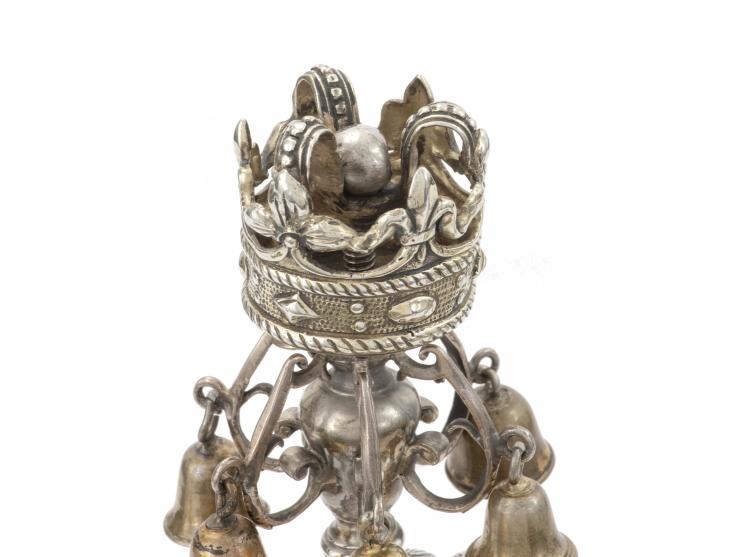 
 Pair of Torah finials. London, England, 1722, probably by Abraham Lopes de Oliveyra or William Spackman. Dedicatory inscrip