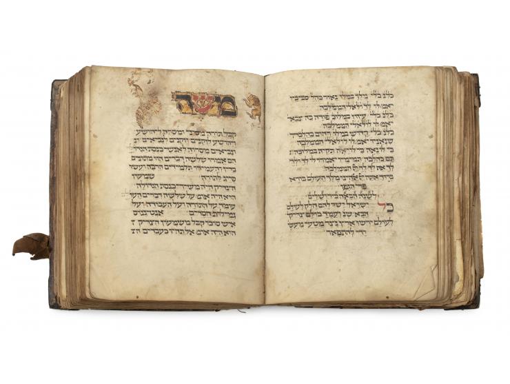 
 Parchment manuscript, Ashkenazic-rite siddur, for weekdays, Shabbat and festivals – prayers and piyyutim, with Passover Hag