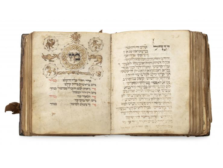 
 Parchment manuscript, Ashkenazic-rite siddur, for weekdays, Shabbat and festivals – prayers and piyyutim, with Passover Hag