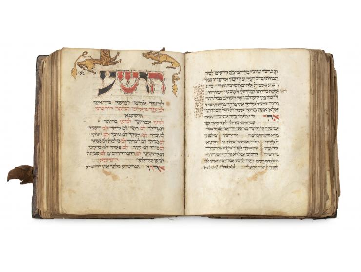 
 Parchment manuscript, Ashkenazic-rite siddur, for weekdays, Shabbat and festivals – prayers and piyyutim, with Passover Hag