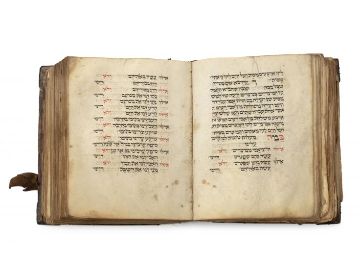 
 Parchment manuscript, Ashkenazic-rite siddur, for weekdays, Shabbat and festivals – prayers and piyyutim, with Passover Hag