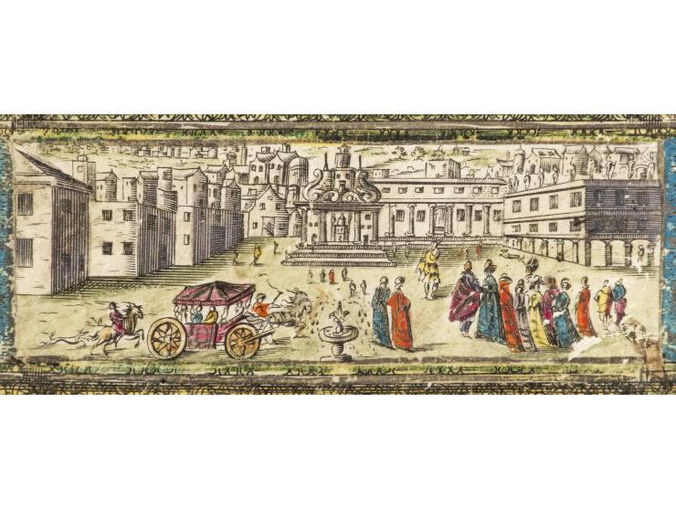 
 Esther Scroll with engraved decoration. [Italy, probably Venice, mid-18th century – ca. 1750].


 Engraving, ink and color 