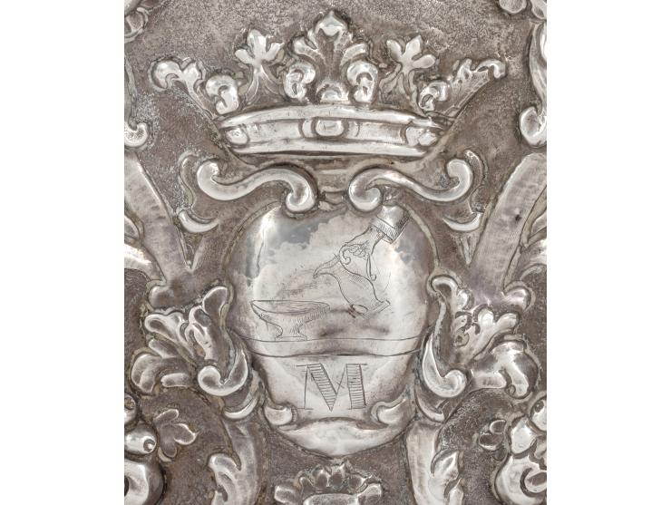 
 Siddur in elaborate silver binding. Venice, Italy, 18th century.


 Silver, repouss&eacute; and engraved (with Venice mark 