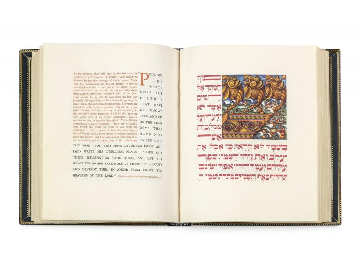 
 The Haggadah, הגדה מודפסת על קלף מעשה ידי ארתור שיק; תרגום לאנגלית והקדמה מאת ססיל (בצלאל) רות. הוצאת Beaconsfield Press, ל