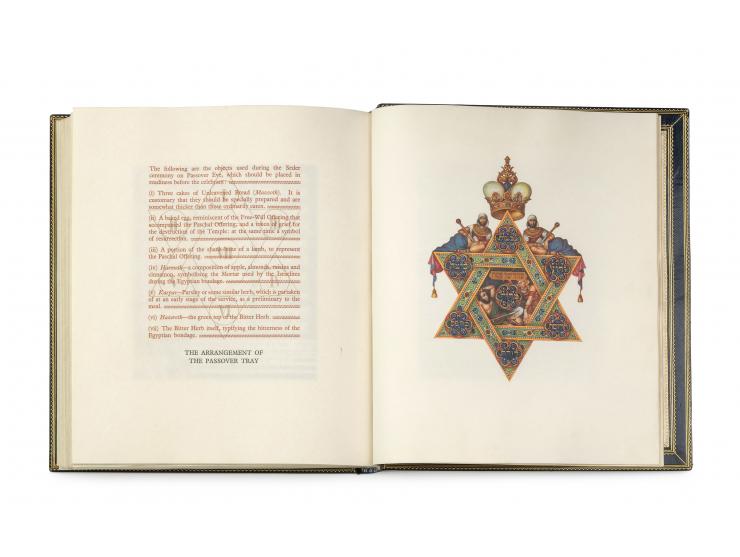 
 The Haggadah, הגדה מודפסת על קלף מעשה ידי ארתור שיק; תרגום לאנגלית והקדמה מאת ססיל (בצלאל) רות. הוצאת Beaconsfield Press, ל