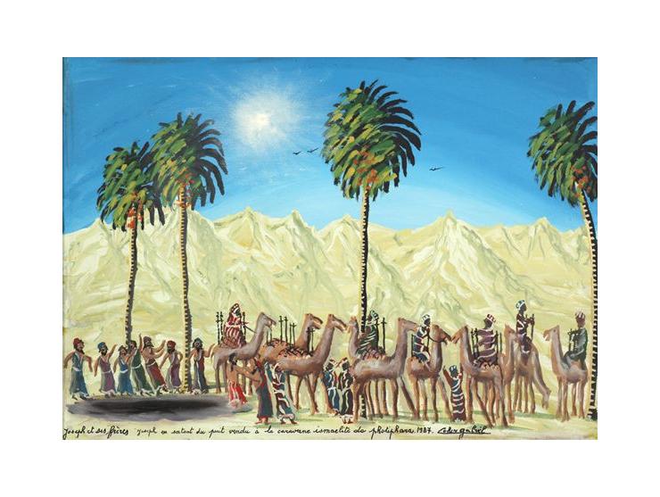 Selling Joseph / 1987 / Oil on canvas / 51X71 cm / Signed, dated and described (in French)