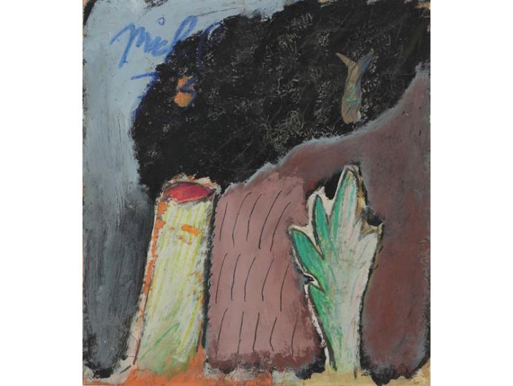 Untitled / 1973 / Oil on paper mounted on board / 70X63 cm / Signed