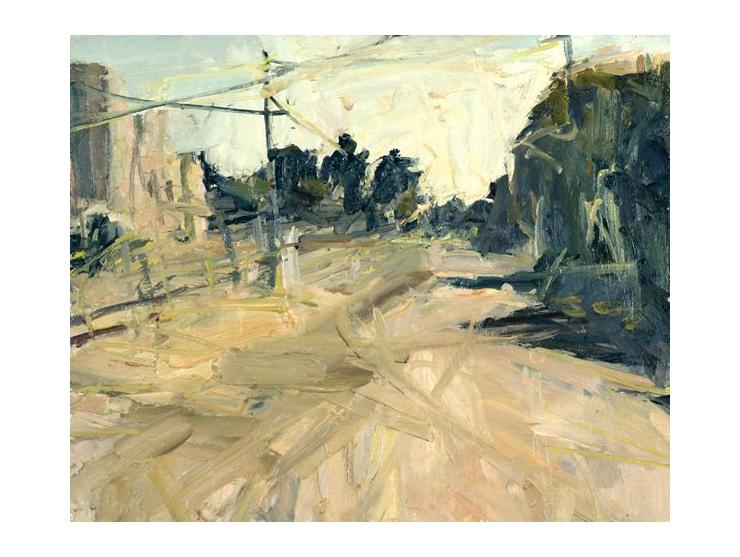 Urban Landscape / Oil on canvas / 56X69 cm / Signed on the reverse
 Provenance: Collection of Arnie Druck.