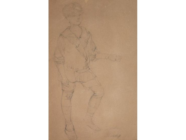 A Boy / Pencil on paper / 52X37 cm / Signed