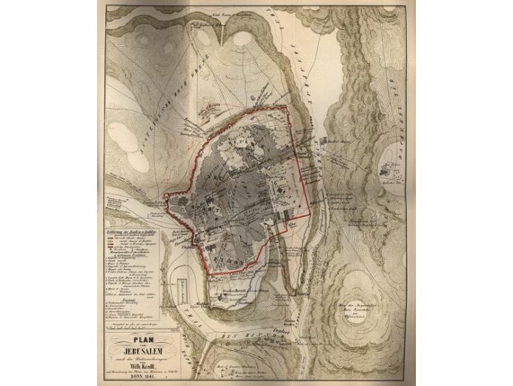 Die Topographie Jerusalem's von W. Krafft. הוצאת H.B. König. בון, 1846. גרמנית.
 "הטופוגרפיה של ירושלים", מחקר מאת
