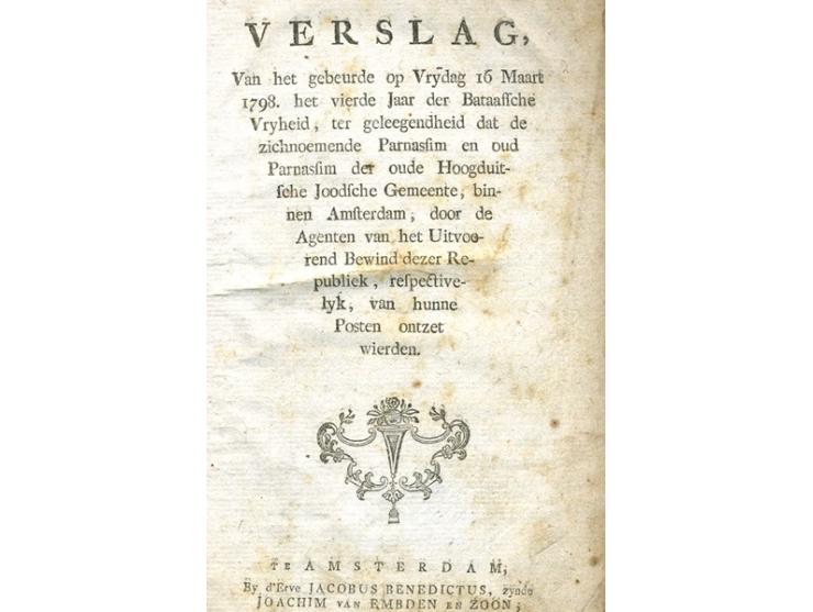Verslag van het gebeurde op vrydag 16 maart 1798 het vierde jaar der Bataafsche Vryheid, ter geleegendheid dat de zichnoemend