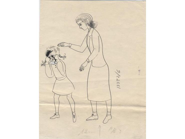 Large collection of original illustrations for children's books published by M. Newman. Tel Aviv, [1940-s-60-s].
Collection o