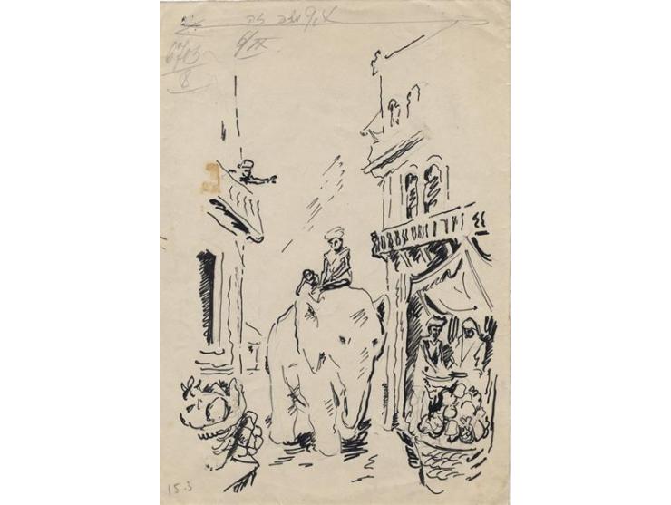 Large collection of original illustrations for children's books published by M. Newman. Tel Aviv, [1940-s-60-s].
Collection o