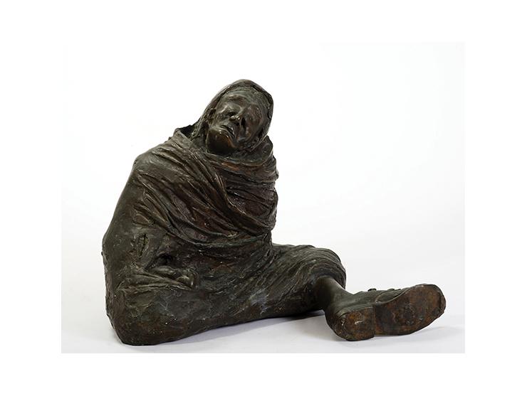 Beggar / 1976 / Bronze sculpture / Height: 38 cm / Signed and numbered 4/9