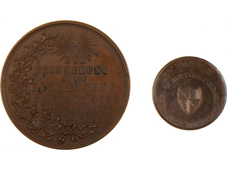 Two Medals - Synagogues in Strasbourg and Birmingham - 18th/19th Centuries